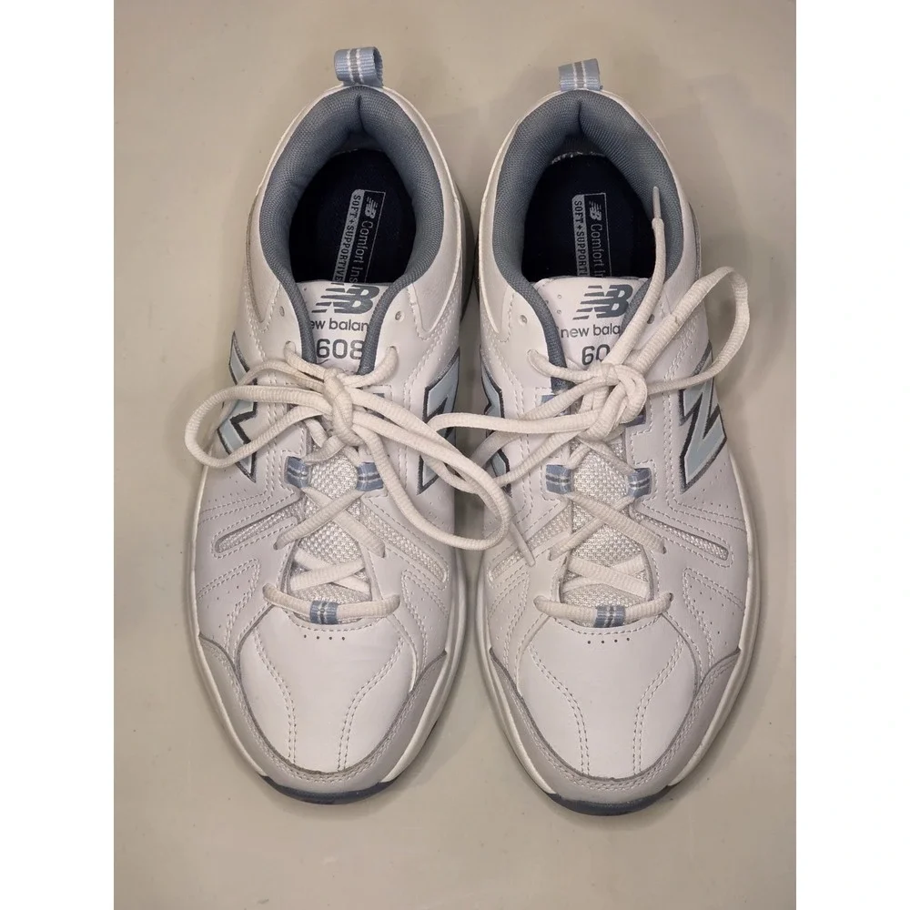 New Balance Unisex 608 V5 WX608WB5 White Casual Shoes Sneakers Size M 7 W 8.5